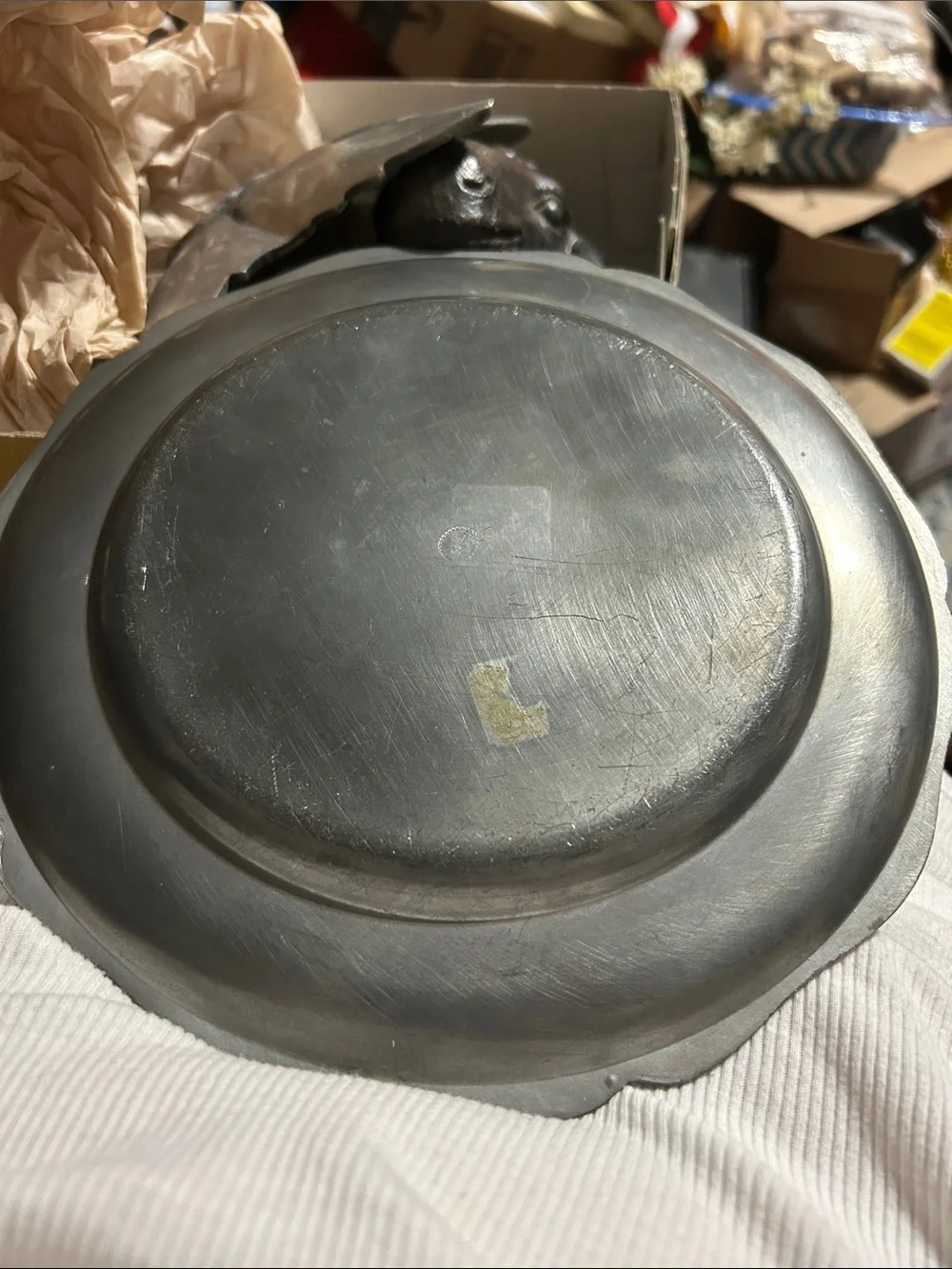 Wilton Armetale  French Countryside Pewter Dinner Plate from 1986 Collection.EUC